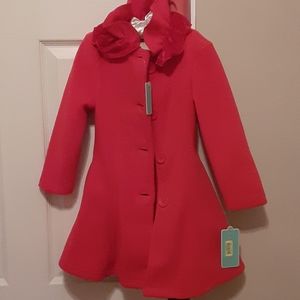 Brand new! Beautiful red coat. Perfect for holiday
